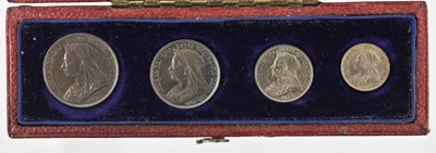 Lot 432 - Victoria, Maundy Set 1896, 4 coins comprising...