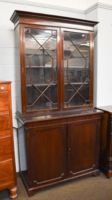 Lot 1094 - A Mahogany Astragal Glazed Bookcase, 106cm by...