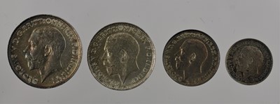 Lot 437 - George V, Proof Maundy Set 1911, 4 coins...