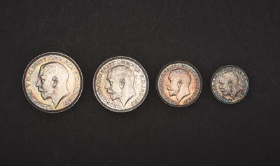 Lot 320 - George V, Proof Maundy Set 1911, 4 coins...