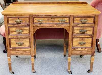 Lot 1266 - A Victorian Maple & Co Figured Walnut Desk of...