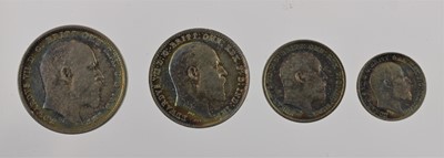 Lot 434 - Edward VII, Maundy Set 1902, 4 coins...