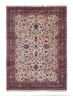 Lot 642 - Saroukh Carpet West Iran, circa 1950 The ivory...