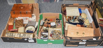 Lot 1060 - Three Boxes of Costume Jewellery and...