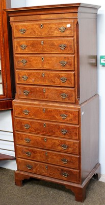 Lot 1234 - George III-Style Mahogany and Burr Walnut...