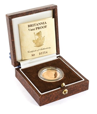Lot 211 - Elizabeth II, 1/4oz Gold Britannia 1987,...