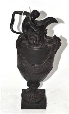 Lot 67 - A Wedgwood Black Basalt Ewer, late 18th/early 19th century, after the Antique, of baluster form...