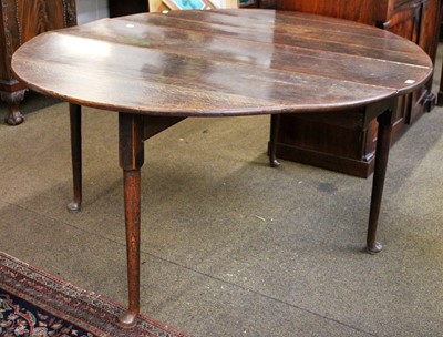 Lot 1173 - An 18th Century Oak Gateleg Dining Table, on...