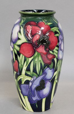 Lot 386 - A Modern Moorcroft Vase, Anemone Tribute, with...