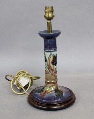 Lot 392 - A Modern Moorcroft Lamp, Tulip Pattern...