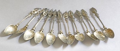 Lot 214 - A Set of Eleven American Silver Teaspoons, by...