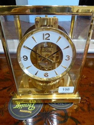Lot 198 - A Brass Atmos Clock, signed Jaeger LeCoultre,...