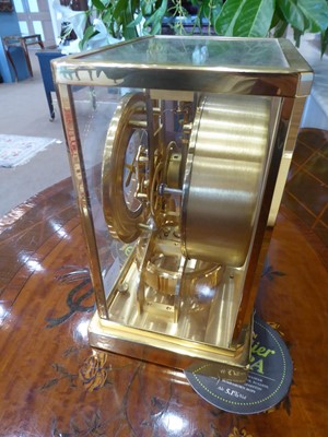 Lot 198 - A Brass Atmos Clock, signed Jaeger LeCoultre,...