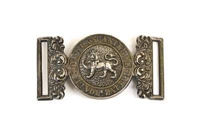 Lot 60 - A Post-1881 White Metal Waist Belt Clasp to...
