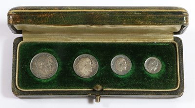 Lot 435 - Edward VII, Maundy Set 1905, 4 coins...