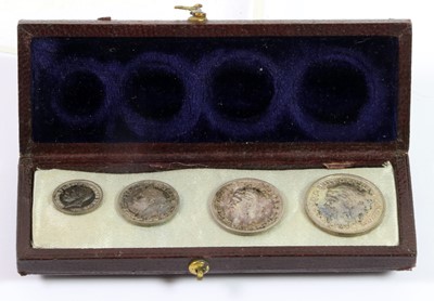 Lot 438 - George V, Maundy Set 1929, 4 coins comprising...