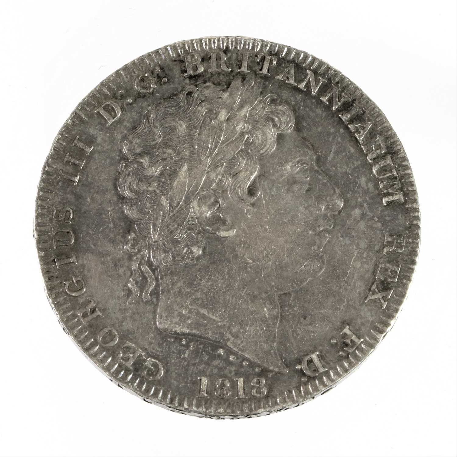 Lot 84 - George III, Crown 1818 LIX (S.3787) AEF