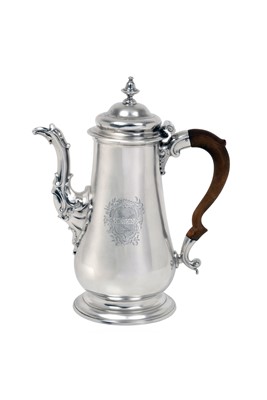 Lot 2105 - A George II Silver Coffee-Pot