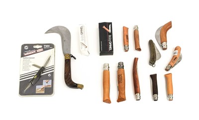 Lot 191 - A Collection of Eleven Opinell Folding Knives,...
