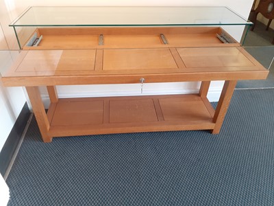 Lot 305 - A Modern Bespoke Oak Display Cabinet, made by...