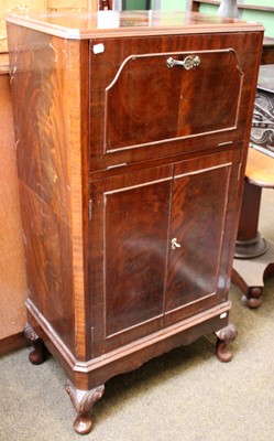 Lot 1220 - A Mahogany Veneered Fitted Cocktail Cabinet,...