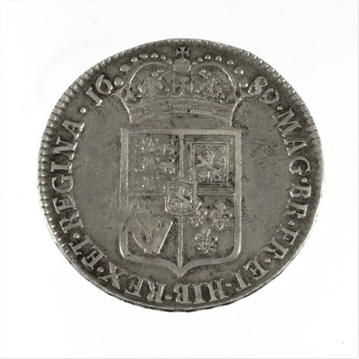 Lot 65 - William and Mary, Halfcrown 1689 PRIMO, obv....
