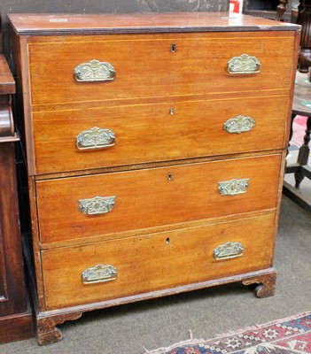 Lot 1112 - A Victorian Mahogany and Strung Inlaid Chest,...