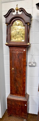 Lot 1243 - A Painted Pine Thirty-Hour Longcase Clock, the...