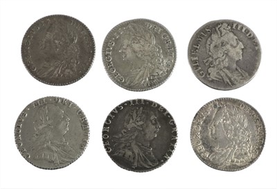 Lot 78 - 2 x George II, Shillings comprising: 1750 GVF...
