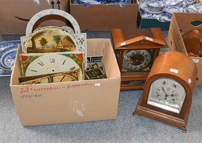 Lot 1032 - Two 30 hour and one 8 day longcase clock...