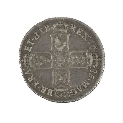 Lot 63 - James II, Shilling 1685 rev. crowned cruciform...