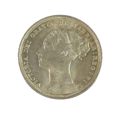 Lot 128 - Victoria, Sixpence 1887 obv. young head left...
