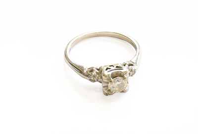 Lot 24 - A Diamond Solitaire Ring, the round brilliant...