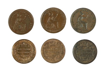 Lot 43 - 6 x One Third Farthings, comprising: William...