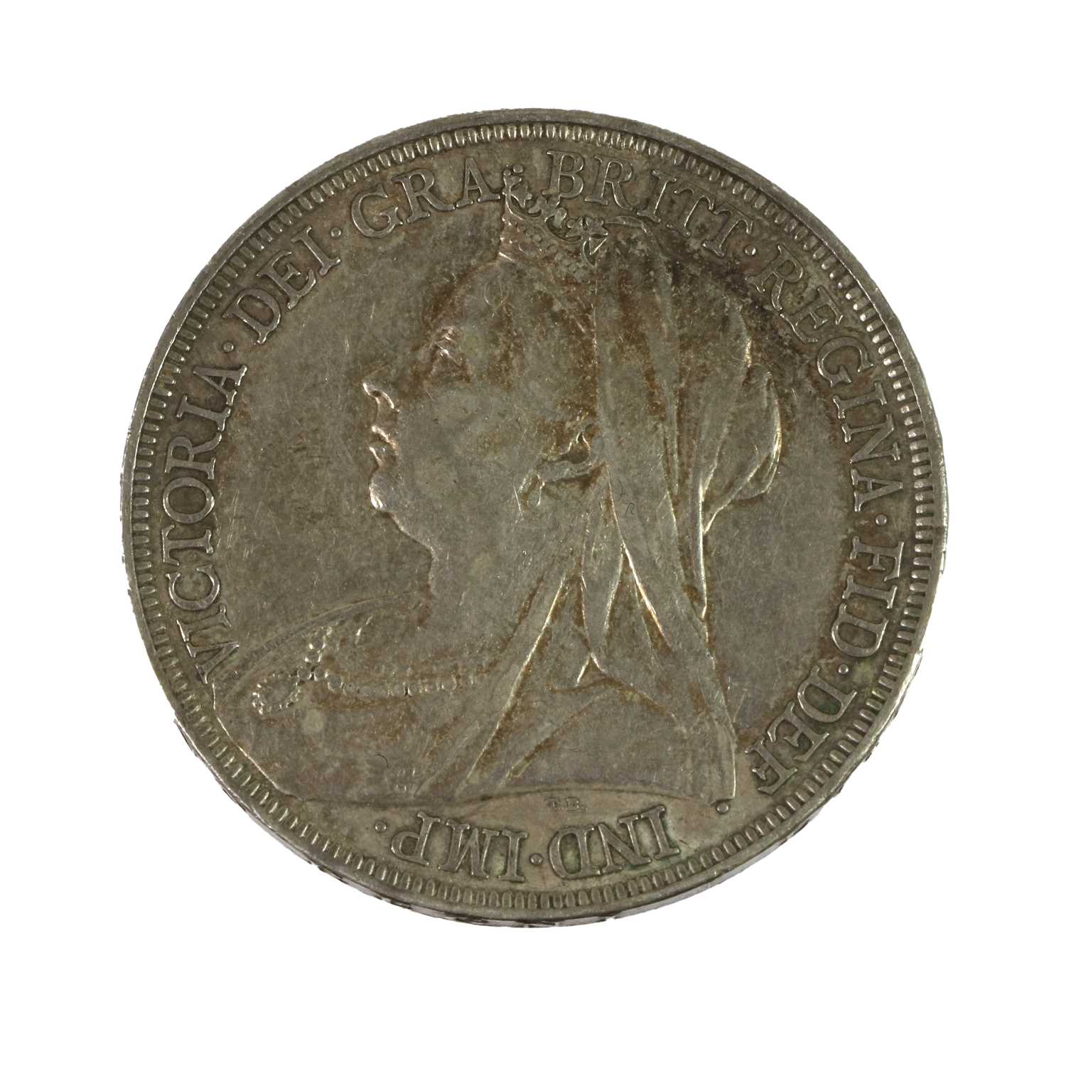 Lot 105 - Victoria, Crown 1893 LVII, obv. old veiled...