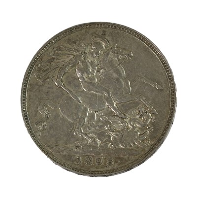 Lot 105 - Victoria, Crown 1893 LVII, obv. old veiled...