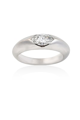 Lot 2016 - An 18 Carat White Gold Diamond Solitaire Ring...