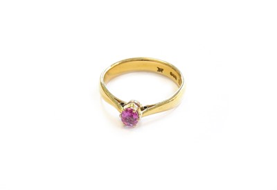 Lot 109 - A 22 Carat Gold Synthetic Pink Sapphire...