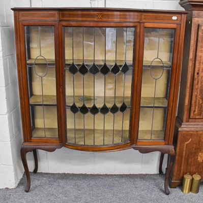 Lot 1217 - An Edwardian Mahogany Inlaid Glazed Display...