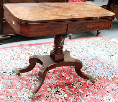 Lot 1337 - A Regency Mahogany Tea Table, with rosewood...