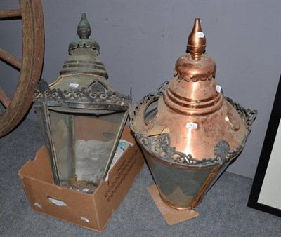 Lot 741 - Two copper lanterns