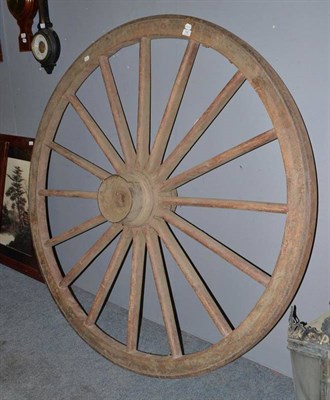 Lot 742 - Large cart wheel