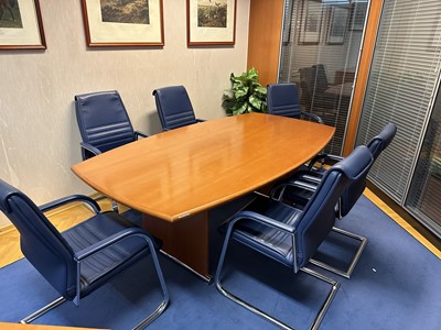 Lot 1124 - Neudorfler: A Cherrywood Boardroom Table 212cm...