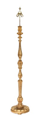 Lot 176 - A Carved Giltwood Standard Lamp, modern, the...
