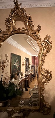Lot 206 - An Italian Giltwood Bevelled Glass Wall Mirror,...