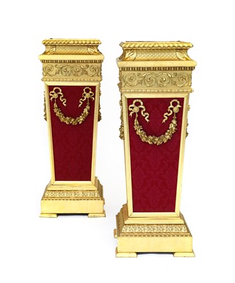 Lot 177 - A Pair of Carved Giltwood Pedestal Stands,...
