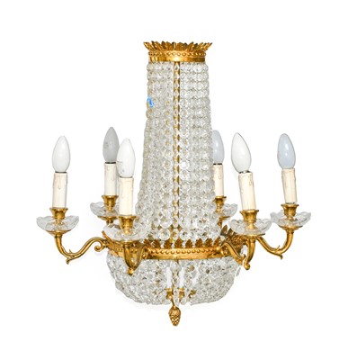 Lot 129 - A Regency-Style Cut Glass and Gilt Metal Eight-...