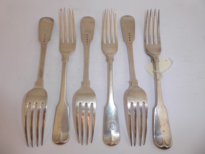 Lot 2139 - A Set of Six George III Silver Table-Forks