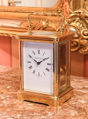 Lot 60 - A Brass Carriage Timepiece, retailed by...
