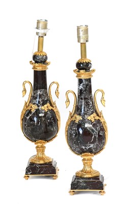 Lot 85 - A Pair of French Gilt Metal Mounted Marble...